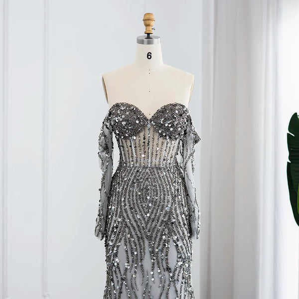 Vestido de Festa Longo Riscos Brilho - Modelo Especial