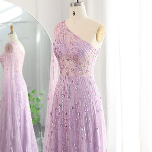 Vestido de Festa Brilho Longo Manga Unica - Modelo Especial