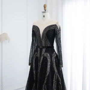 Vestido de Festa Longo Bordado com Brilho Intenso
