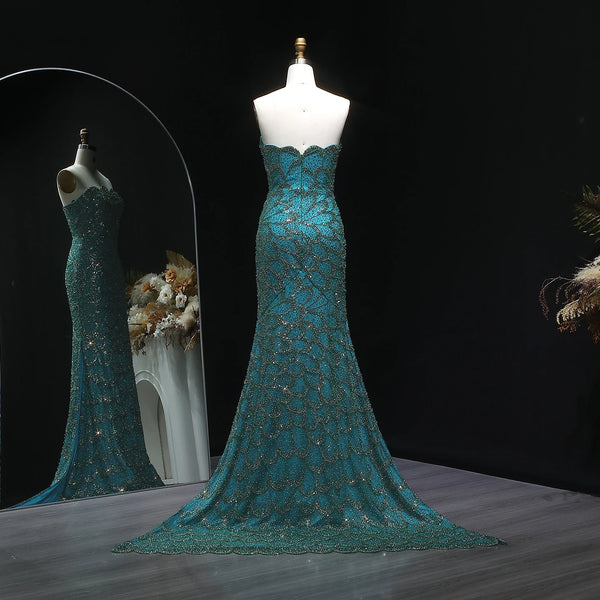 Vestido de Festa Luxo Sereia Scales