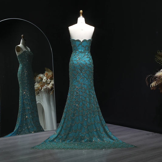 Vestido de Festa Luxo Sereia Scales