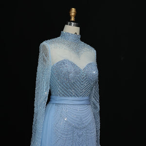 Vestido de Festa Luxo Sereia Decorado em Pedrarias (Pronta Entrega)