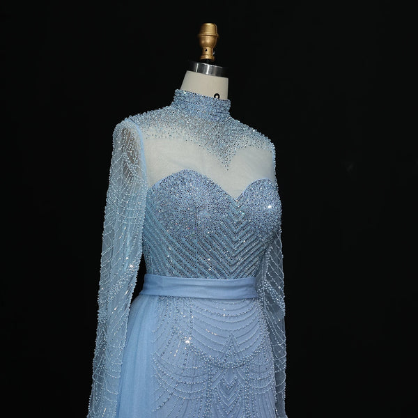 Vestido de Festa Luxo Sereia Decorado em Pedrarias (Pronta Entrega)