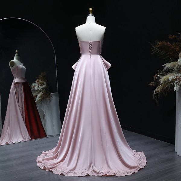 Vestido de Festa Longo Rosa Empoeirado Royal Versailles