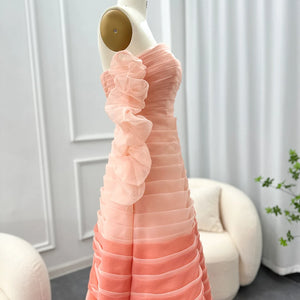 Vestido de Festa Rosa Ilusões Moderno Longo - Modelo Especial