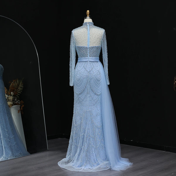 Vestido de Festa Luxo Sereia Decorado em Pedrarias (Pronta Entrega)