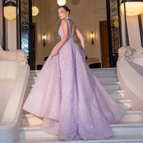 Vestido de Festa Luxo Clássico em Estilo Romântico - Modelo Especial (Pronta Entrega)
