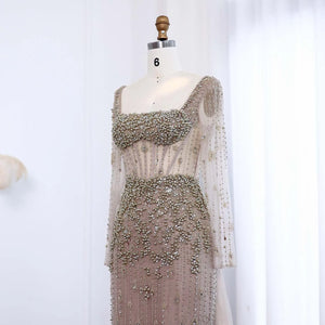 Vestido de Festa Elegancia Eterna Champanhe