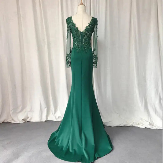 Vestido de Festa com Miçangas Luxo (Pronta Entrega)