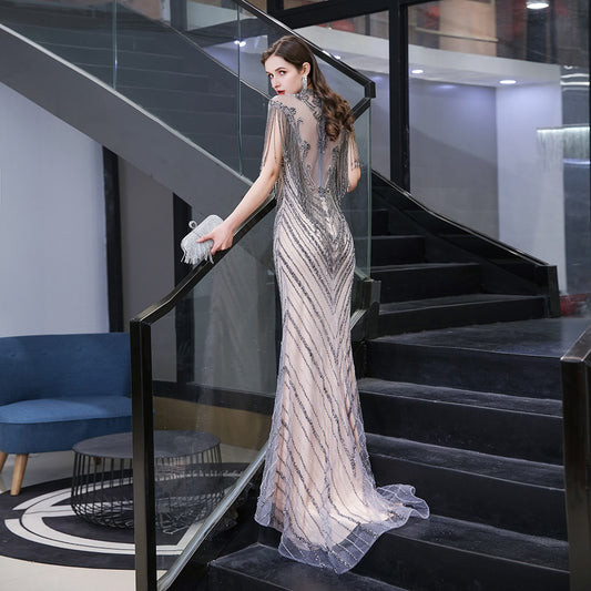 Vestido de Festa com Luxo Elegante Cristal - Modelo Especial