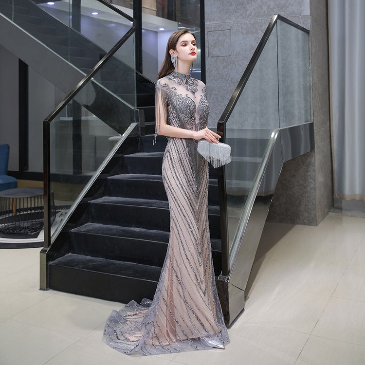Vestido de Festa com Luxo Elegante Cristal - Modelo Especial