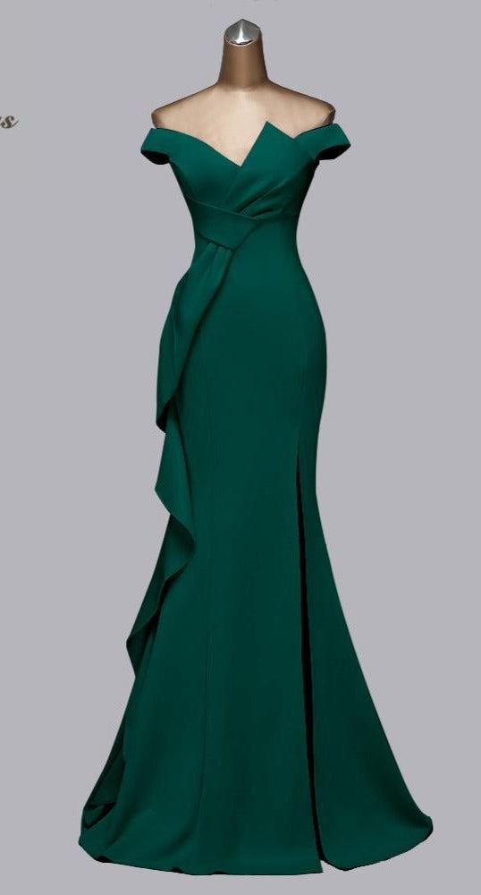Vestido de Festa Luxo com Detalhe em Laço Verde