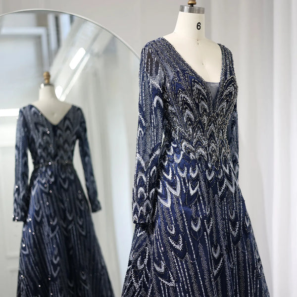Vestido de Festa com Manga Longa Cristal - Modelo Especial