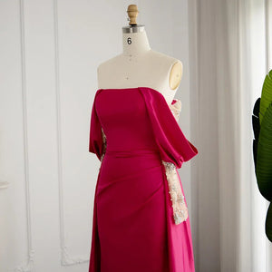 Vestido de Festa Longo com Mangas Brilho - Modelo Especial