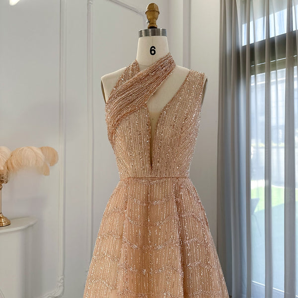 Vestido de Festa Luxo Clássico em Estilo Romântico - Modelo Especial