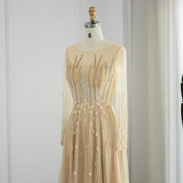 Vestido de Festa Longo Dourado Luxo - Modelo Especial