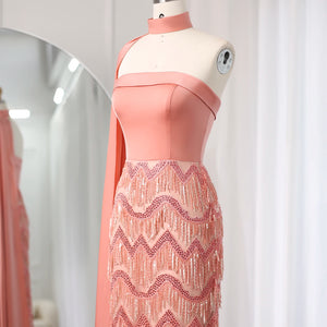 Vestido de Festa Rosa Ondas Brilho - Modelo Especial