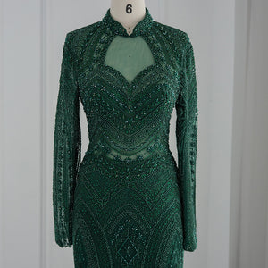 Vestido de Festa de Luxo Deslumbrante com Cristais e Pedrarias