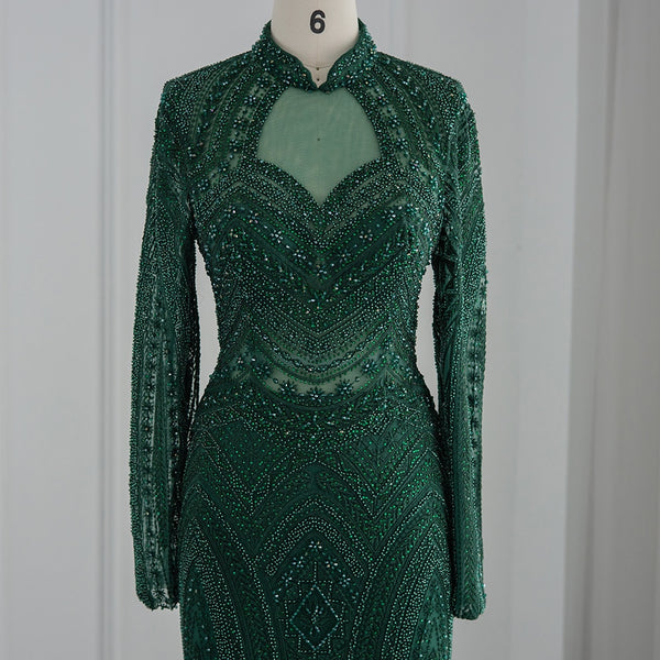 Vestido de Festa de Luxo Deslumbrante com Cristais e Pedrarias