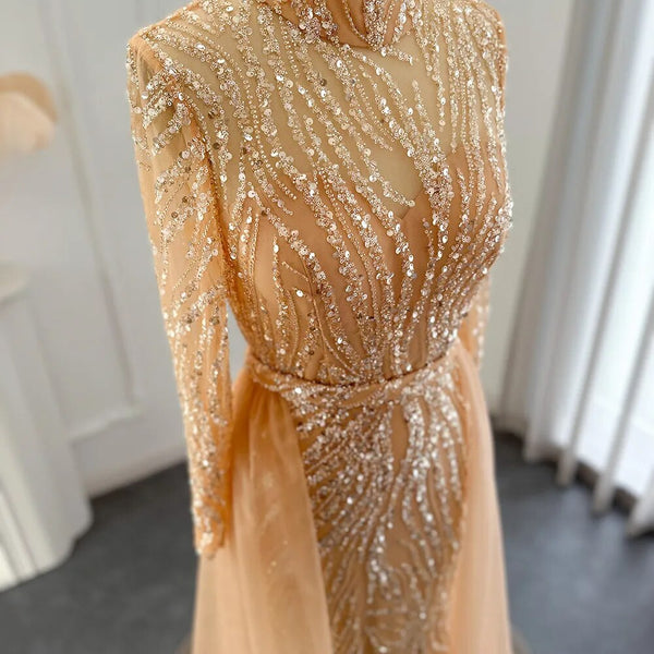 Vestido de Festa Dourado Elegante Longo - Modelo Especial