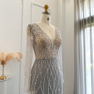 Vestido de Festa Longo Cristais Geometricos - Modelo Especial