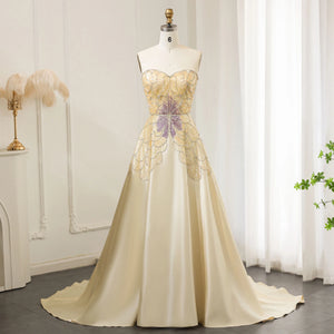 Vestido de Festa Longo Champanhe Buttlerfly - Modelo Especial
