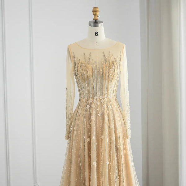 Vestido de Festa Longo Dourado Luxo - Modelo Especial