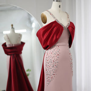 Vestido de Festa Longo com Manta Marsala Império - Modelo Especial