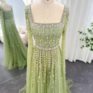 Vestido de Festa Maxi Luxo Decorado com Cascata de Cristais - Modelo Especial