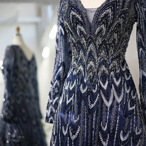 Vestido de Festa com Manga Longa Cristal - Modelo Especial