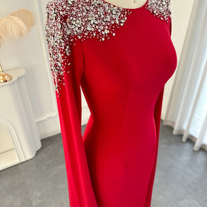 Vestido de Festa Deslumbrante Decorado em Cristais - Modelo Especial