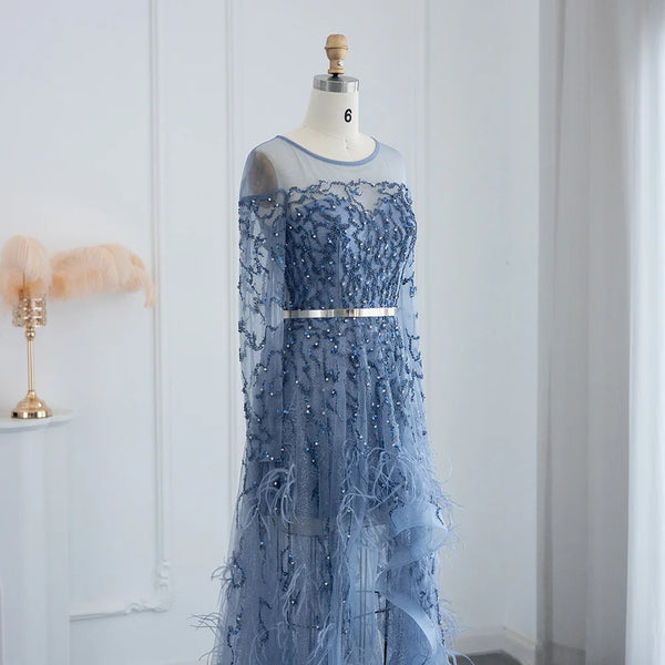 Vestido de Festa Longo com Saia em Renda - Modelo Especial