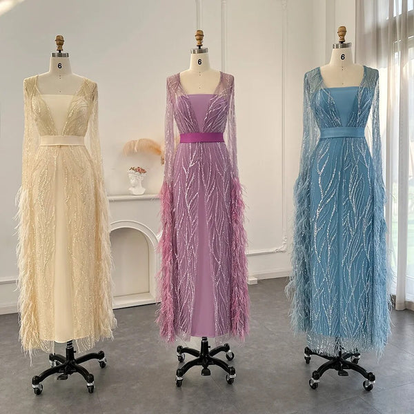 Vestido de Festa Longo com Manta Brilho - Modelo Especial