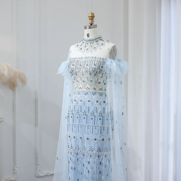 Vestido de Festa Longo em Cristais e Renda - Modelo Especial