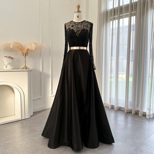 Vestido de Festa Longo Floral Preto - Modelo Especial