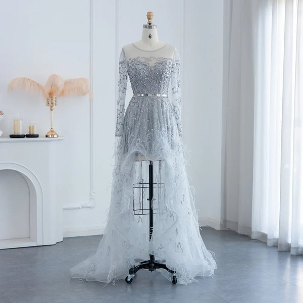 Vestido de Festa Longo com Saia em Renda - Modelo Especial
