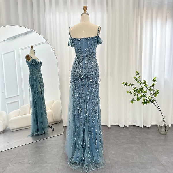 Vestido de Festa com Abertura Lateral Brilho - Modelo Especial