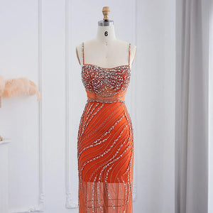 Vestido de Festa Adornado em Cristais com Alça