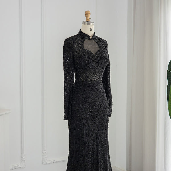 Vestido de Festa de Luxo Deslumbrante com Cristais e Pedrarias
