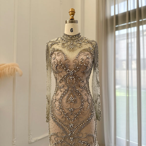 Vestido de Festa Longo com Plumas Imperial - Modelo Especial