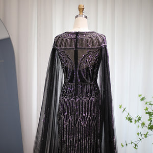 Vestido de Festa Longo com Manga Capa Árabe Luxo - Modelo Especial
