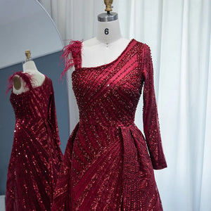 Vestido de Festa com Pluma Adornado com Brilho - Modelo Especial