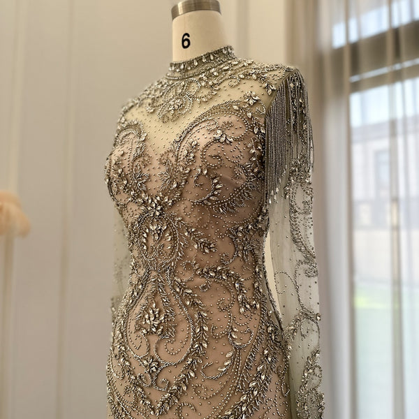 Vestido de Festa Longo com Plumas Imperial - Modelo Especial