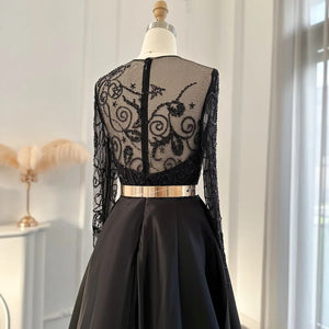Vestido de Festa Longo Floral Preto - Modelo Especial
