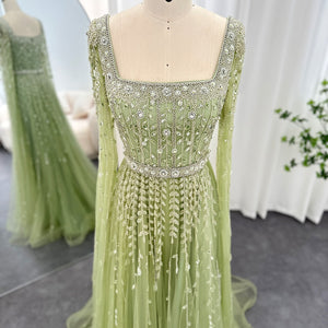 Vestido de Festa Maxi Luxo Decorado com Cascata de Cristais - Modelo Especial