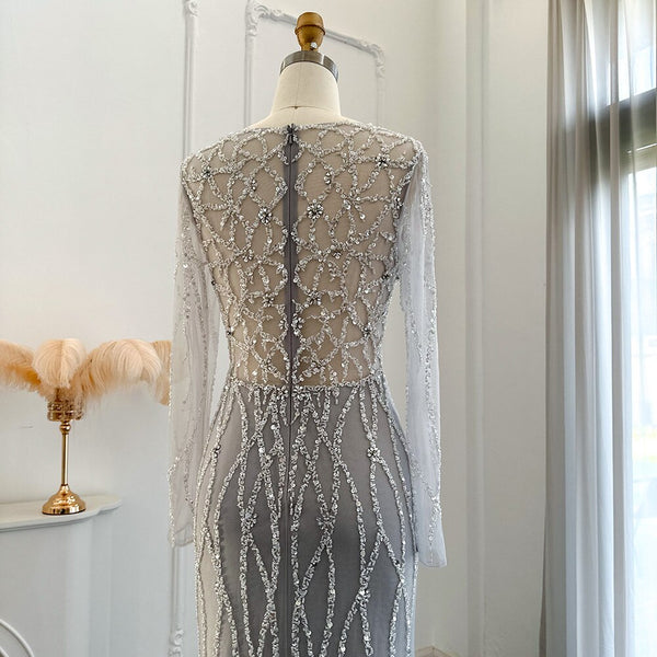 Vestido de Festa Longo Cristais Geometricos - Modelo Especial