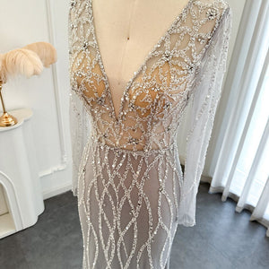 Vestido de Festa Longo Cristais Geometricos - Modelo Especial