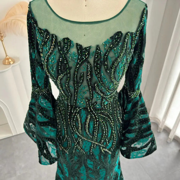 Vestido de Festa Longo Adornado Brilho e Renda - Modelo Especial