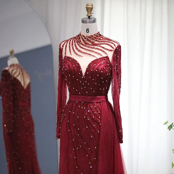 Vestido de Festa Longo Sereia Adornado em Brilho