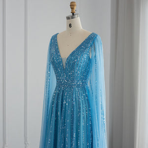 Vestido de Festa Longo Luxuoso com Maxi Manga - Modelo Especial